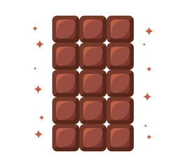 Vector chocolate bar illustration.