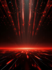 Fototapeta na wymiar Ai generative Backdrop With Illumination Of Red Spotlights For Flyers realistic image ultra hd high design