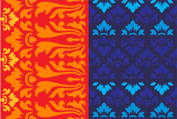 Indonesian  batik motifs with Balinese flower patterns, exclusive and classic, are suitable for various purposes. EPS VECTOR 10