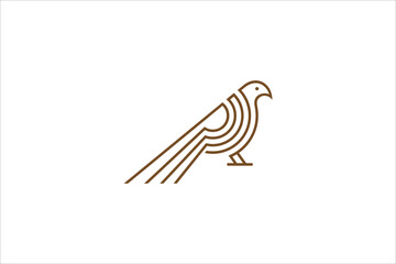 Dove line art logo design