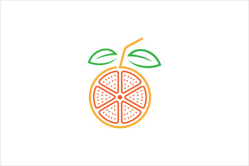 Fresh orange juice logo design