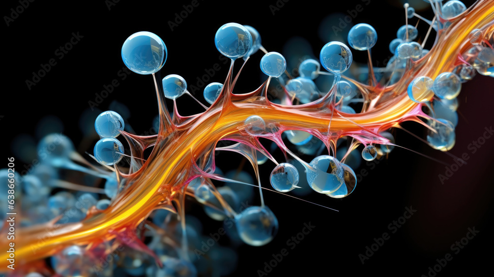 Poster this macro image captures a phospholipid molecule with its distinct amphiphilic structure evident. i