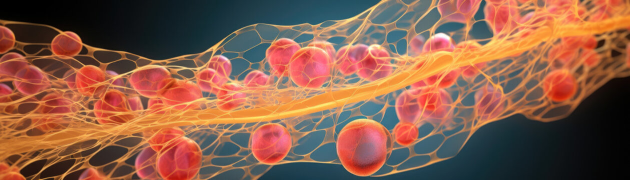 The plasma membrane is a highly organized structure composed of aphospholipid bilayer with embedded proteins. In the macro image the two layers of phospholipids