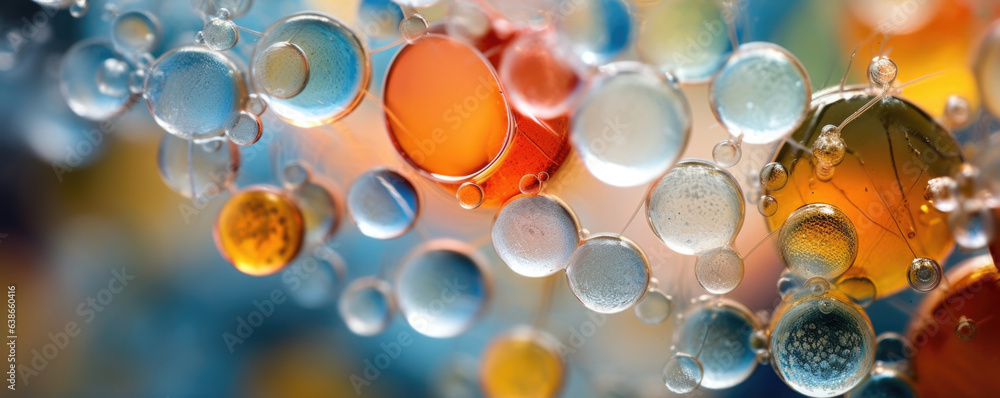 Poster this closeup macro image reveals intricate details of a single bacterial colony. the colony is compo