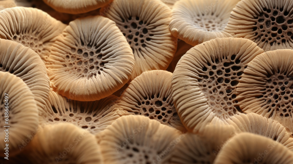 Poster these microscopic spores are clearly visible in this macro image. they are 20 to 30 micrometers in d