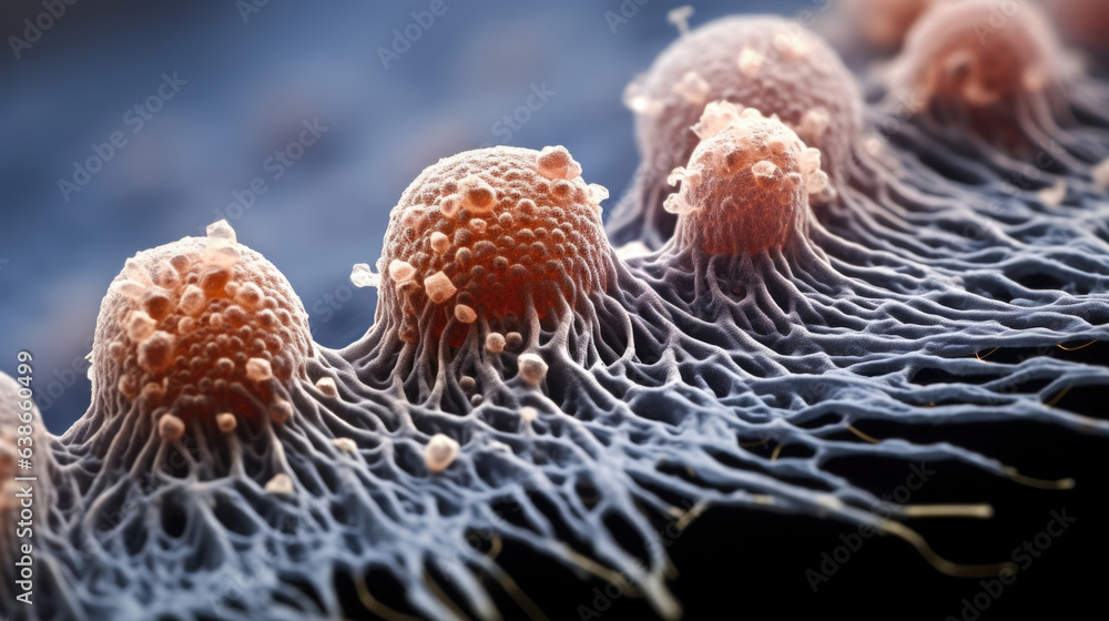 Poster this macro image captures microscopic spores characterized by both their unique shapes and their sma