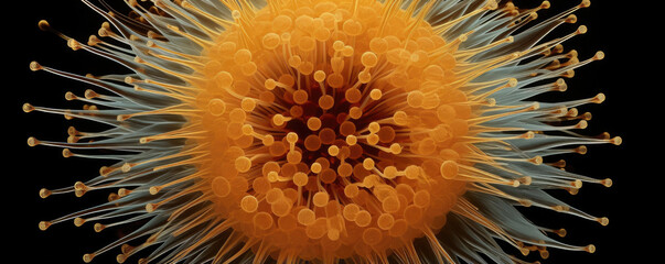 This microscopic centriole is a cylindrical organelle composed of 9 groups of triplet microtubules arranged in a circular formation. This complex is typically 0.2