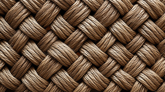 A macro image of splicing a rope in progress highlighting the ropes texture. The rope is composed of multiple strands of fibers each one winding around the other.