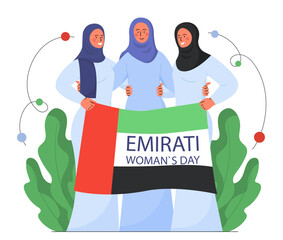 Emirati women day vector concept