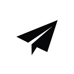 Paper plane icon vector, Send Message solid logo flat illustration on white background..eps