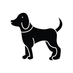 Pet dog illustration,Dog animal vector icon. filled flat sign for mobile concept and web design. Puppy pet glyph icon..eps