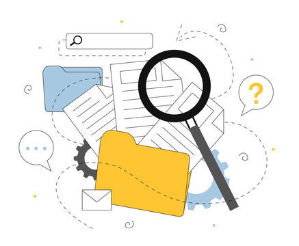 File search vector line concept