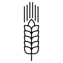 Wheat ear line icon, outline vector sign, Symbol, logo illustration on white background..eps