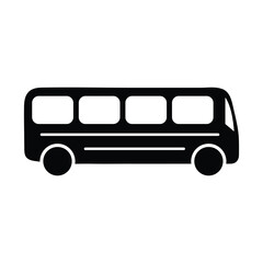  Bus icon vector, solid logo flat illustration on white background..eps