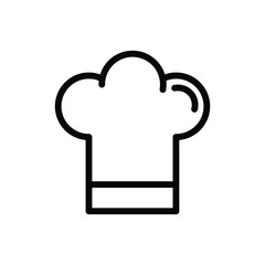 Chef hat line icon, outline vector sign, Cuisine symbol, logo illustration. on white background..eps