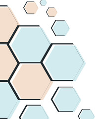Obraz na płótnie Canvas hexagon corner shape