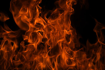 Blaze burning fire flame on art texture background.