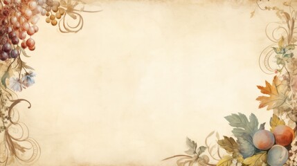 Stationary Paper Framed by Grape Vines