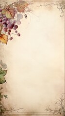 Stationary Paper Framed by Grape Vines
