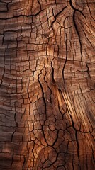 Strawberry brown, rough tree bark, conveying the timeless beauty of nature. Texture photography, bark background, very close up shot. 