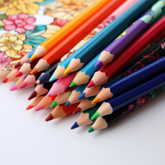 Fototapeta premium Colored pencils (AI Generated) 