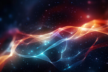 Fototapeta premium digital space background, Generative AI