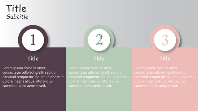 3-Section Infographic Slide Template Design