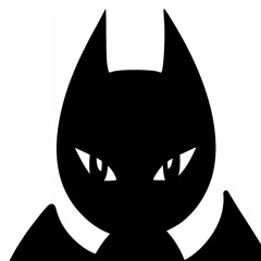 bat cartoon on white background