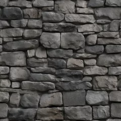 Tuinposter Gray stone wall seamless pattern texture background © JanNiklas