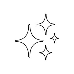 Magic stars outline icon. linear style sign,Bright stars or shine icon logo illustration..eps
