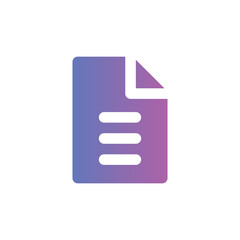 document flat gradient icon