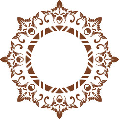 Vintage Ornament Frame For Wedding Illustration