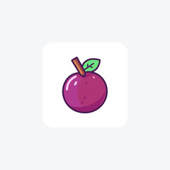 Embracing the Essence of Apples Bold color Icon