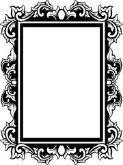 Vintage Ornament Frame For Wedding Illustration