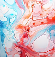 Many Color Splashing eachother on a White Abstract Background.