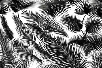 Luxury tropical palm leaves background. Generative AI.