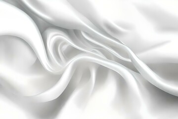 Wavy white cloth abstract background. Generative AI.