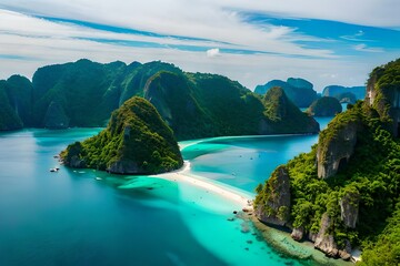 lake in the mountains Generative AI 