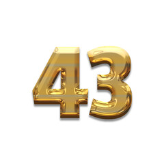 Number gold luxury, use birthday,age,anniversary