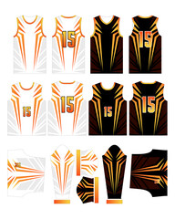 Sharp red Jersey Design Sportswear Pattern Template