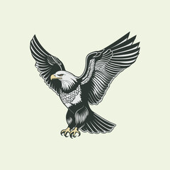 Fototapeta premium Eagle Mascot vector logo icon symbol
