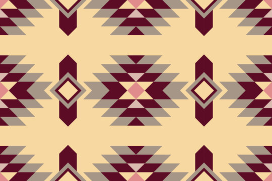 Native ethnic pattern in Native Aztec style. Figure tribal embroidery,Indian,Scandinavian,Native American,Gypsy,Mexican, Aztec pattern. for fabric,carpet,wallpaper,ceramics,rugs,Batik.