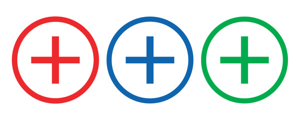 3d render of a plus sign vector