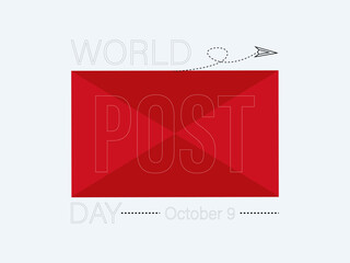 vector graphic of world post day good for world post day celebration. flyer Banner, poster, card, background design.