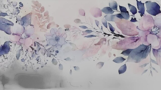 Up to 4K resolution, Plants expressed in watercolor style , Generative AI with blender