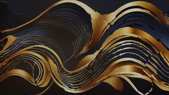 Up to 4K resolution, Beautiful simple background in gold and black, Generative AI with blender