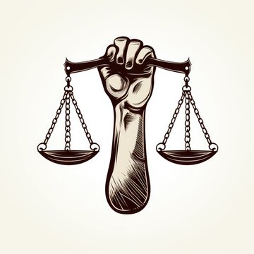 Law and justice symbol. Scales of justice, human rights day