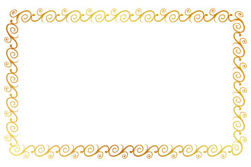 simple seamless vector gold golden rectangle hand draw sketch floral border
