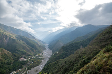 Termas de Reyes viewpoint in the province of Jujuy in the Argentine Republic where you can see the Reyes River