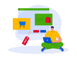 Cyber monday concept vector illustration.